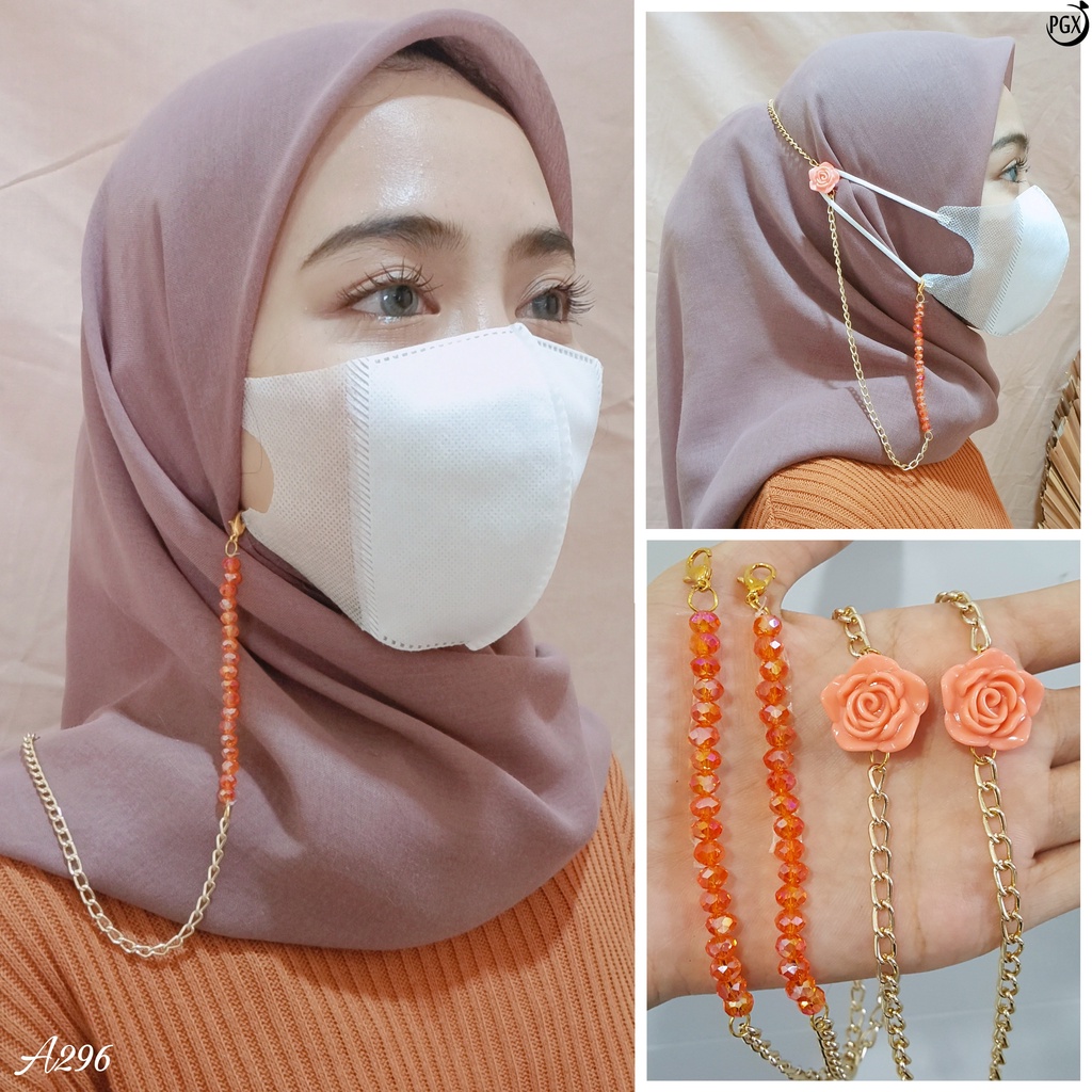 PGX Strap Masker 2in1 Konektor Headloop Tali Masker Kalung Masker Rantai Aksesoris Fashion - A296