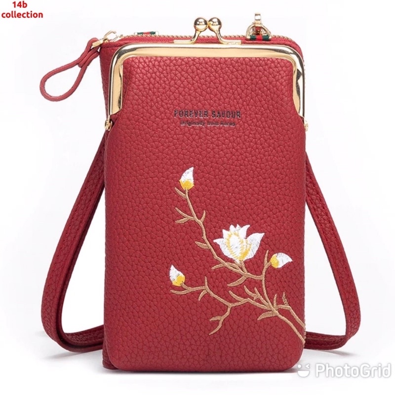 Tas selempang wanita Dompet HP dompet wanita tas kecil tas kondangan simple FOREVER SAYOUR dompet slingbags