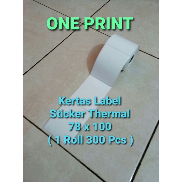 

1 Roll 300 Pcs Kertas Thermal Label Sticker 78mm x 100mm
