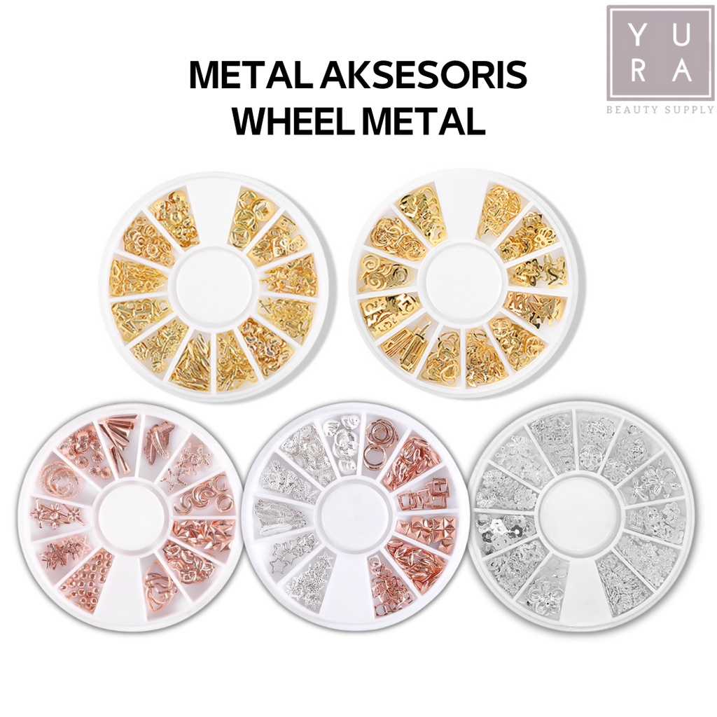 ACCESORIES WHEEL nail art aksesoris Metal Gold silver rosegold / Hiasan DIY ACCESORIES Handmade