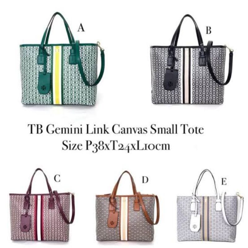 tory burch gemini link tote small original bag tas tb asli