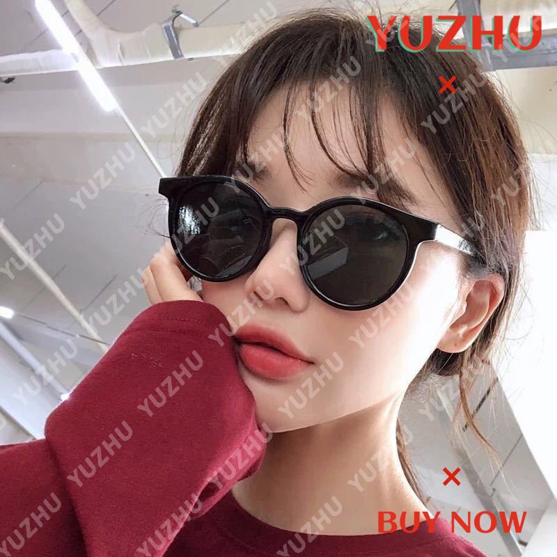 (YUZHU) COD Kacamata Hitam Wanita Model Korea Retro Motif Mata Kucing