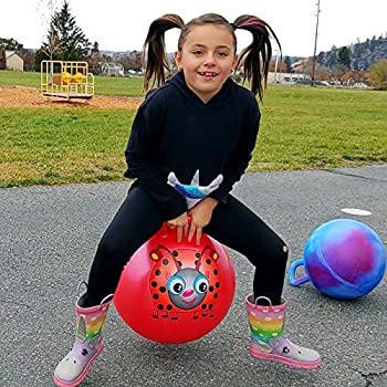 Bola Jumping Ball Bulat Diameter 45cm Hopball Jumping Anak 0703 - Polos Merah