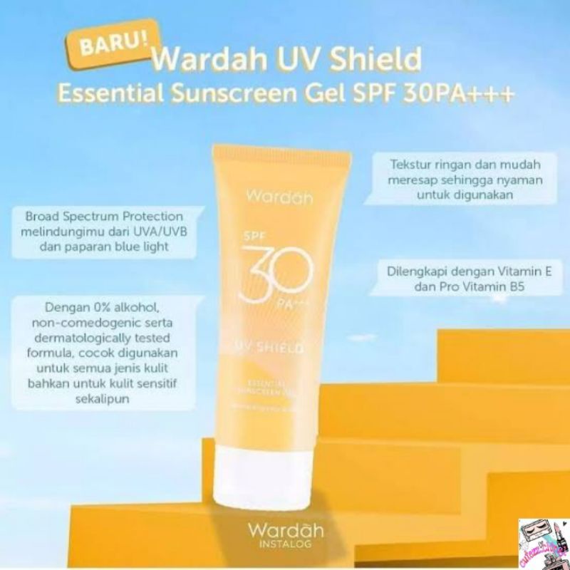 WARDAH SUNSCREEN SPF 30 UV SHIELD ESSENTIAL GEL