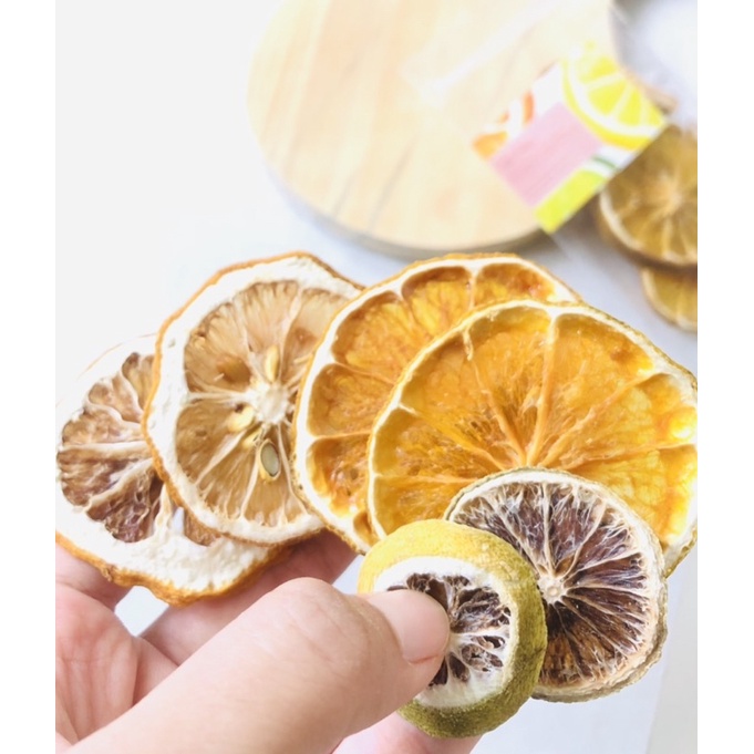 Organic&amp;Joy • The Citrus = Pure Dried Lemon+Lime+Orange (teh buah,infused water,3x antioxidant dlm 1kmasan,buah Murni dehydrated,bisa untuk hiasan kue/topping/cocktail/dll)