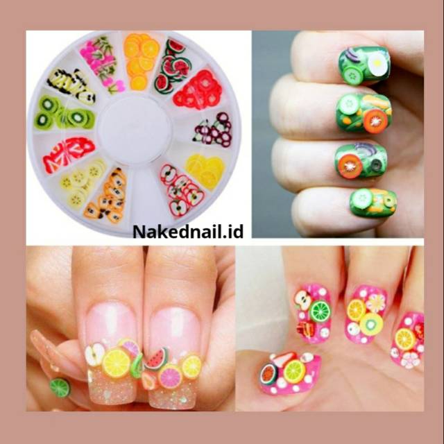 Rhinestone fruits aksesoris kuku buah anti mainstream nail art nailart nail decoration