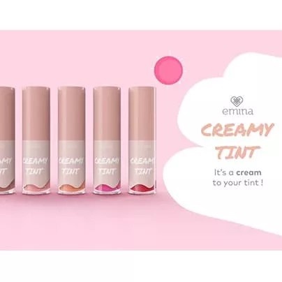 ❤ jselectiv ❤ EMINA Creamy Tint | Lip Tint Tekstur Creamy EMINA