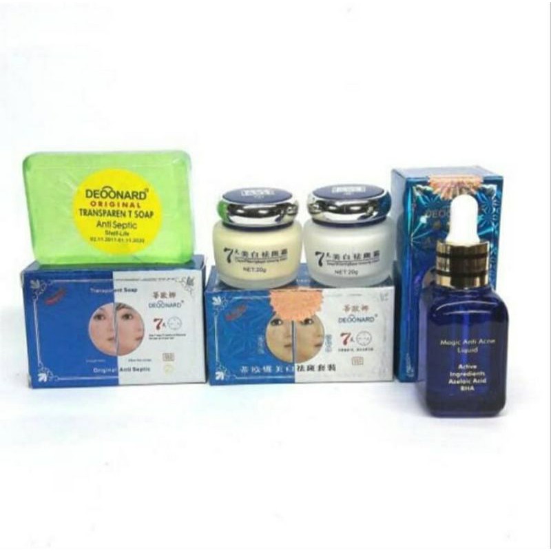 PAKET CREAM DEOONARD SET+SABUN+SERUM ANTI ACNE ORYGINAL