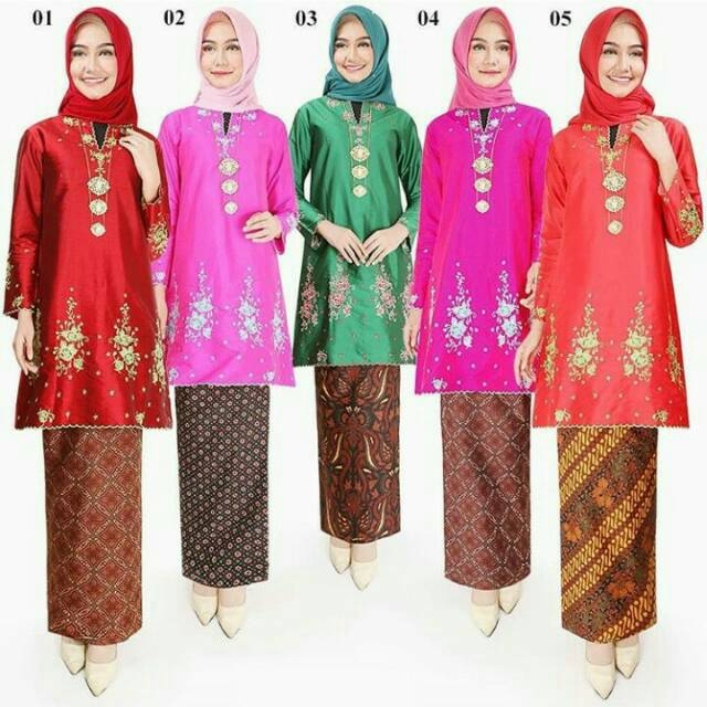 Set baju kurung tafetta