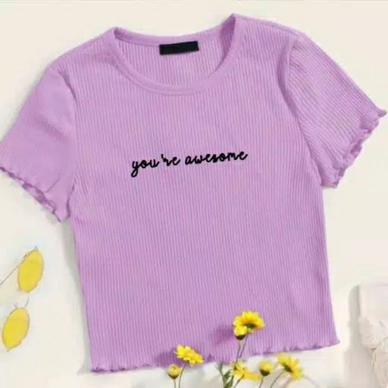 Arifirn Awesome - Baju Crop Wanita | Blouse Wanita | Baju Wanita Murah