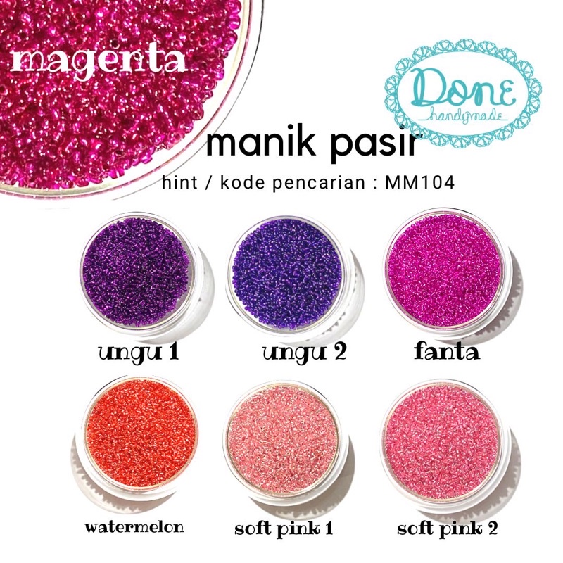 manik manik biji lada beads manik pasir mote maker strap payet MM104