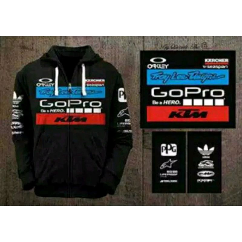 jaket motor racing ktm go pro navy