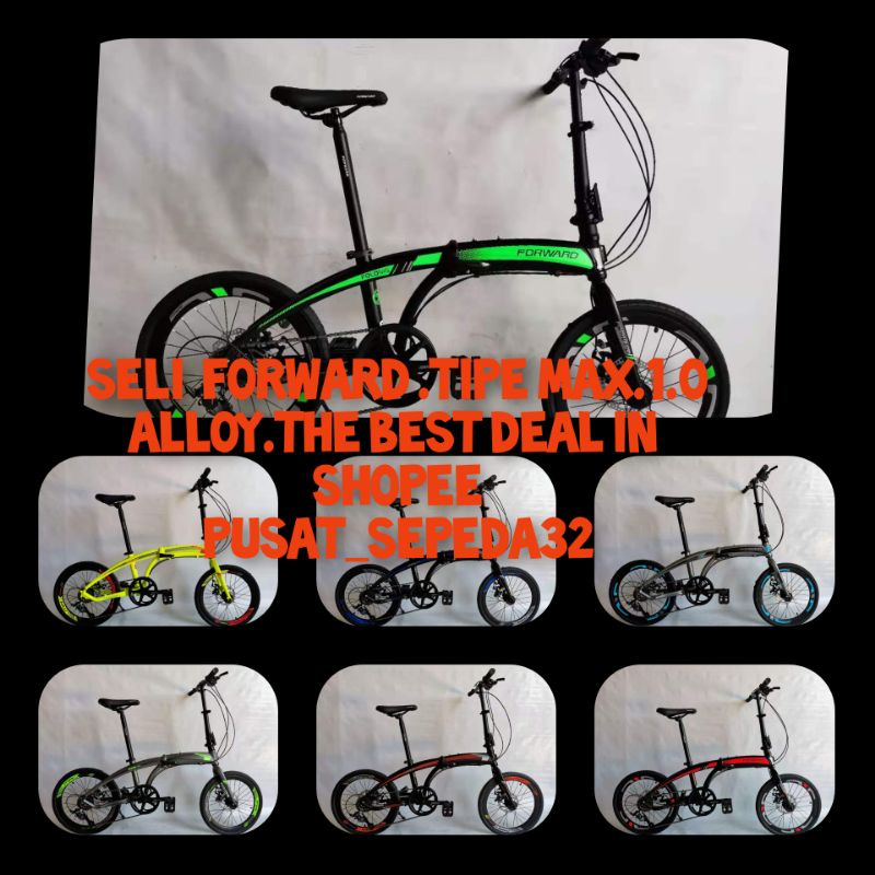 Sepeda lipat /SELI/FOLDING BIKE 20&quot; inch Alloy  Forward Max.1.0 bahan alumunium alloyBONUS KUNCI SEPEDA Super 8 Speed  gear 8 kecepatan frame high quality