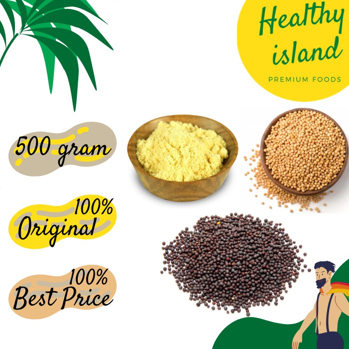 

Bubuk/Biji Mustard Kuning/Hitam / Mustard - 500 gram