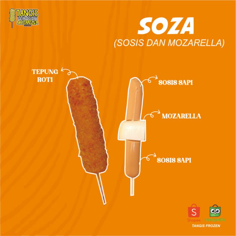 

CORNDOG SOZA LAPIS CRISPY 1 PCK ISI 2 PCS