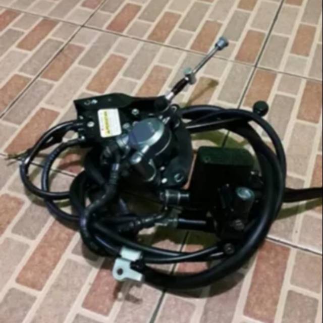 rem depan cakram rem belakang fullset honda scoopy new led 2018
