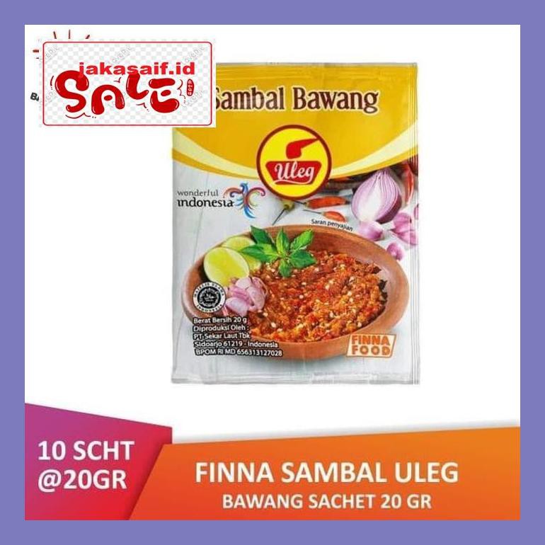 

504Sbu Pack Finna Sambal Uleg Bawang Sachet (10 X 20Gr) Bud0Mb
