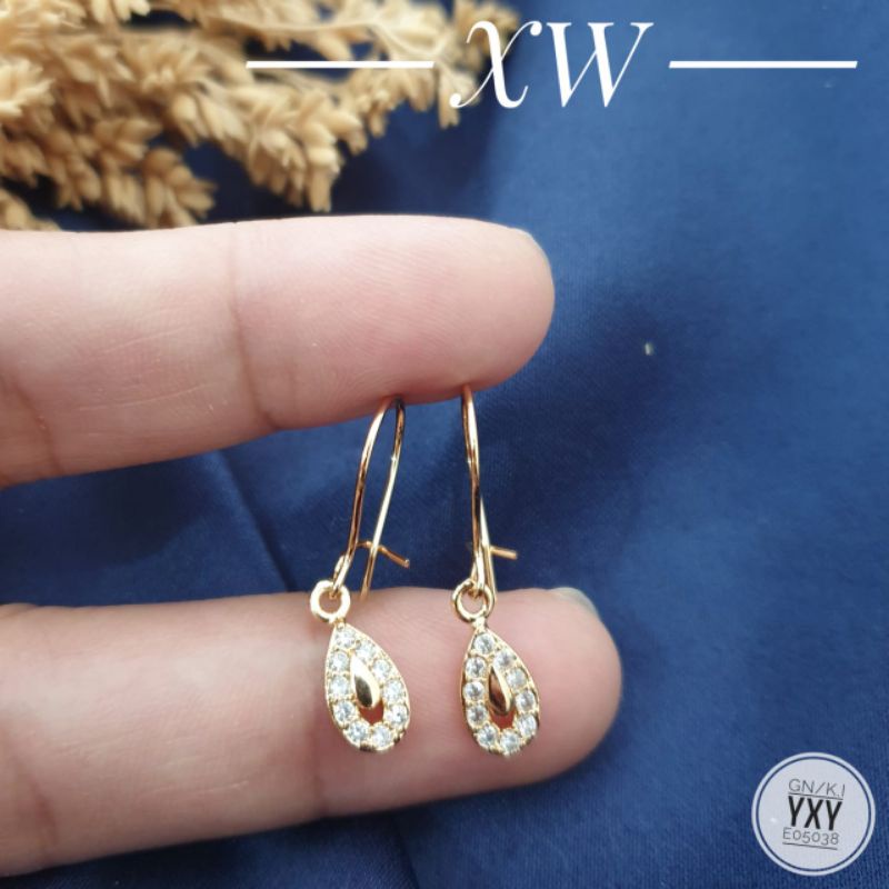 Anting Yaxiya Oval Gold E05038