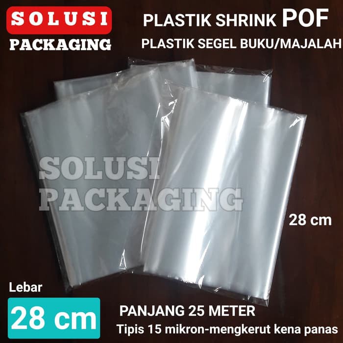 

PLASTIK SHRINK POF 28CM 25METER/PLASTIK SEGEL PLASTIK BUKU MAJALAH