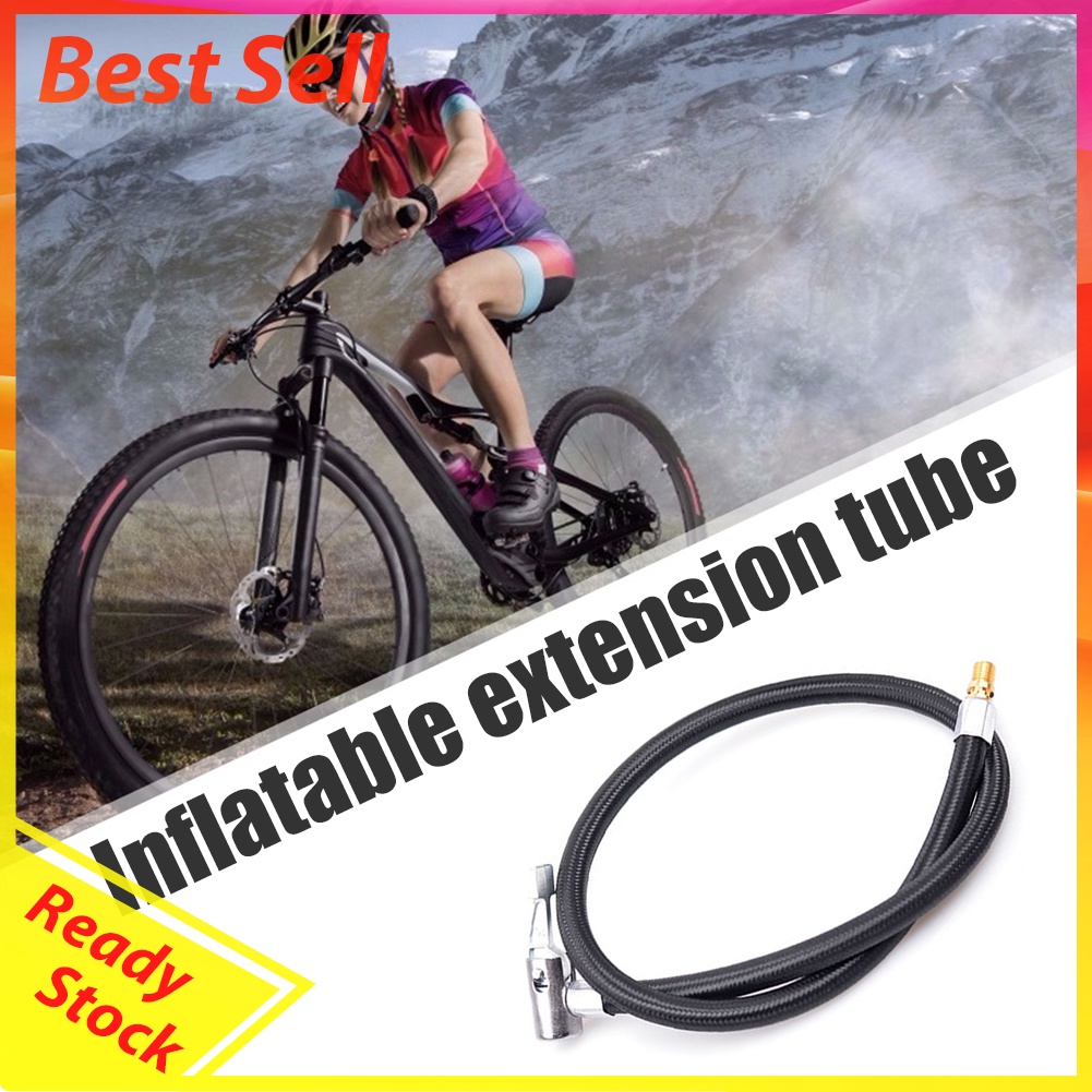 Motorcycle Car Bike Tyre Inflator Hose MTB Air Pump Extension Tube Adapter