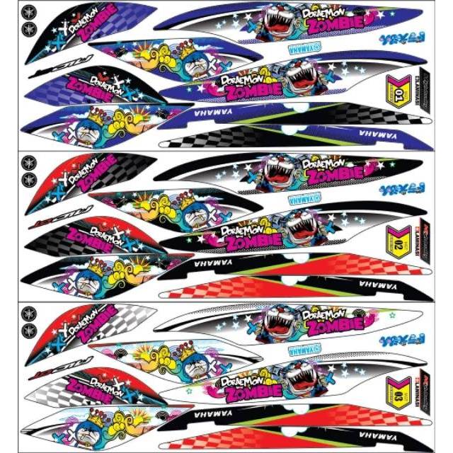 Striping Mio GT Variasi Sticker Stiker Scotlite Skotlet Motor Body List Skotlet Listt Motor Li List