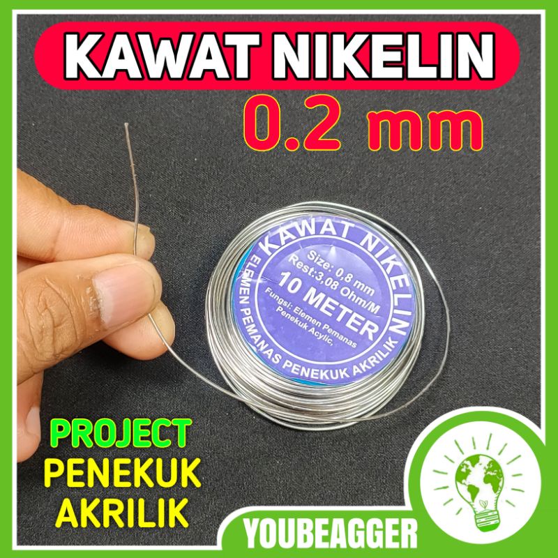 kawat nikelin 0.8 mm untuk project DIY HARGA UNTUK 25 cm