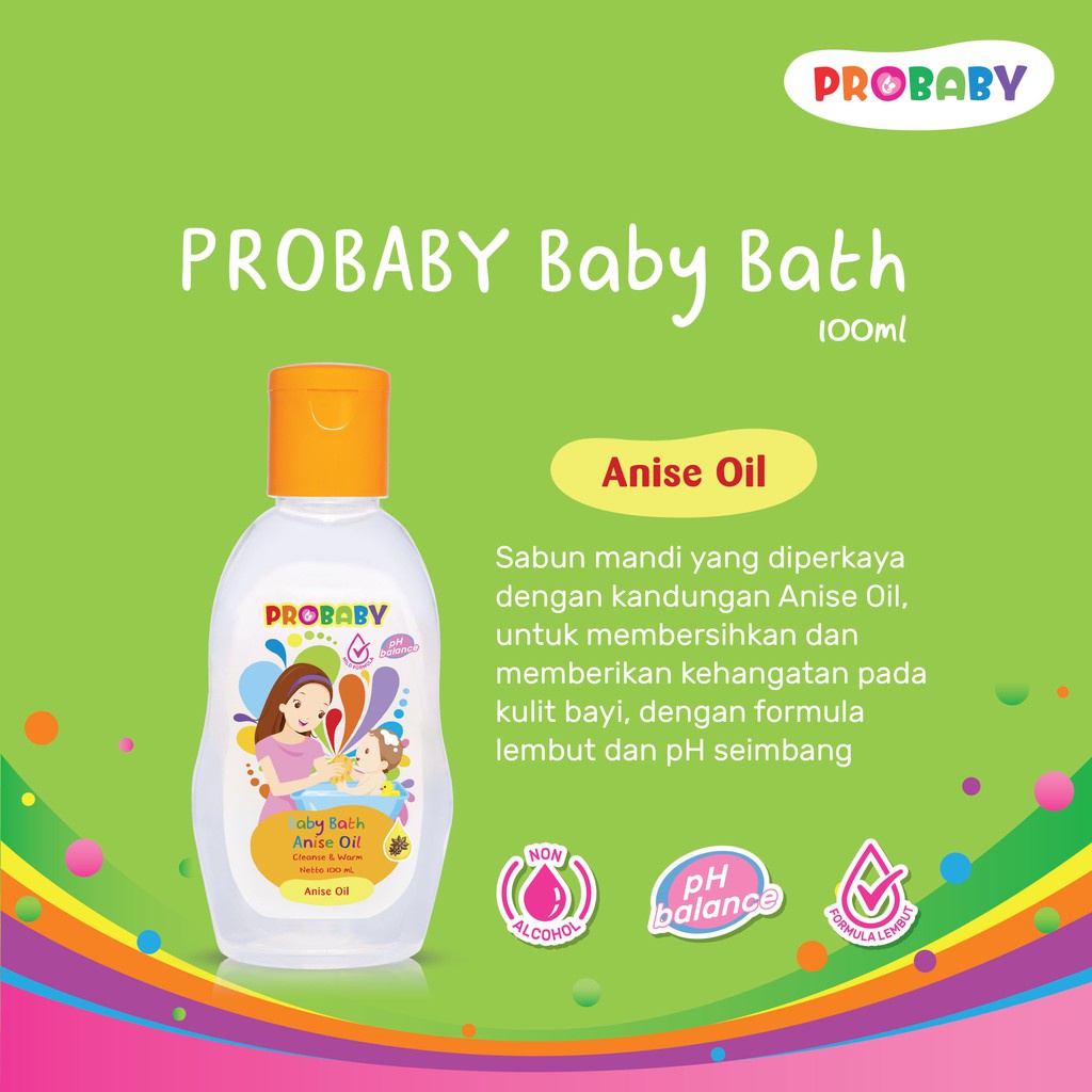 PROBABY Baby Bath Anise Oil 200ml + 100ml Cleanse &amp; Warm