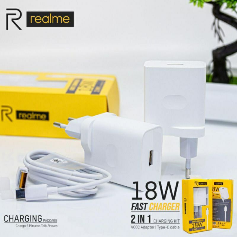 TC TRAVEL CHARGER REALME 18W TYPE-C ORIGINAL 100%