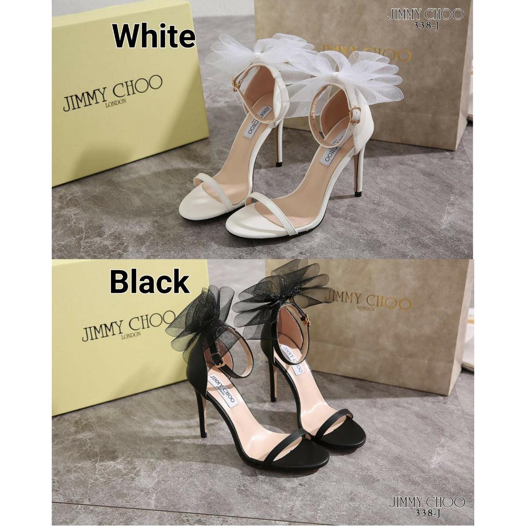 jimmy choo white bow heels