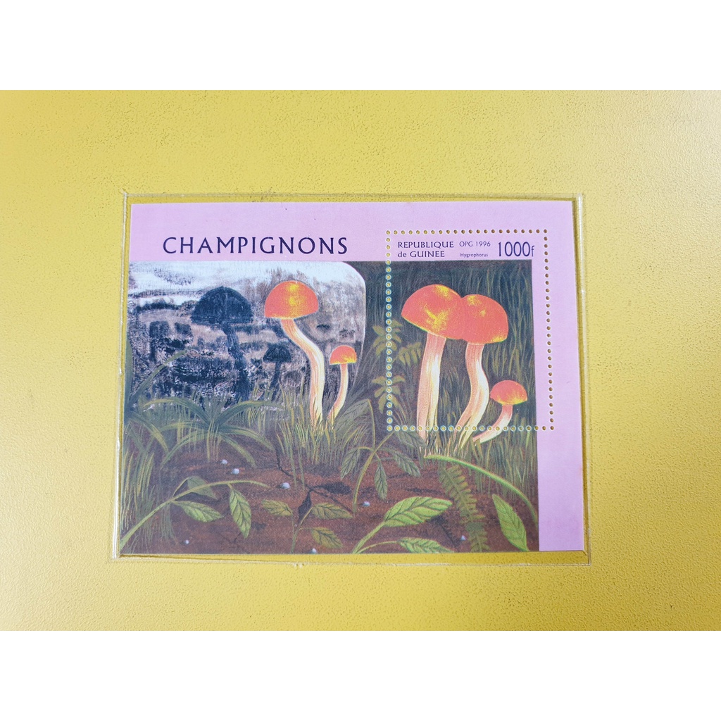 

Perangko Souvenir Sheet Republique de Guinee Champignons Tahun 1996