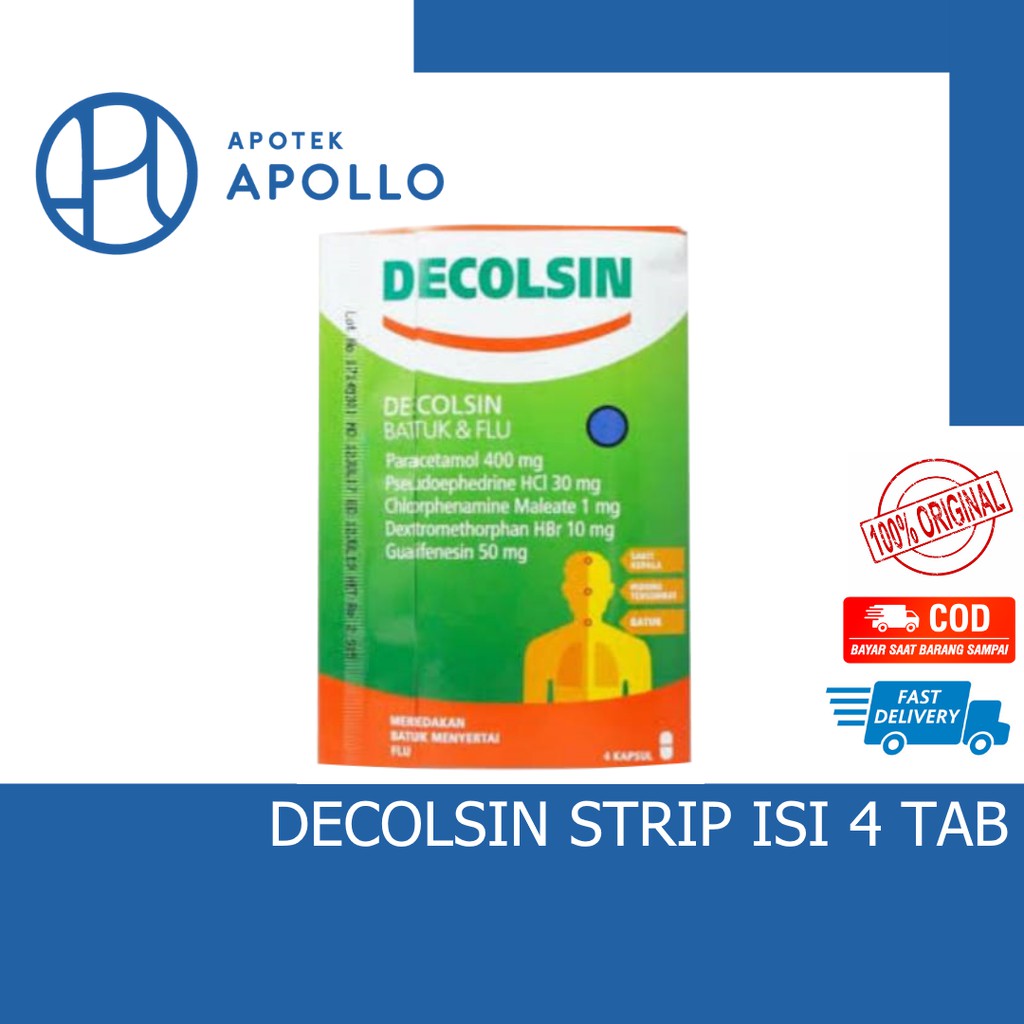 DECOLSIN BATUK DAN FLU STRIP ISI 4 TABLET