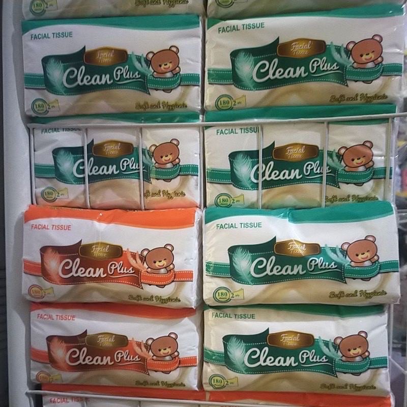 TISUE CLEAN PLUS 180sheets TISUE FACIAL TISSUE CLEANPLUS