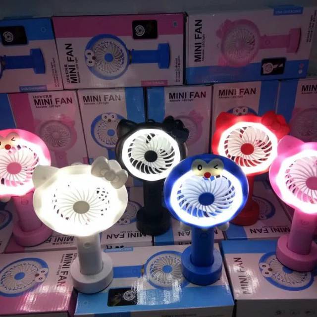 Mini Fan Hello Kitty LED Night/ Kipas Portable Mini/Kipas Hello Kitty/kipas angin mini