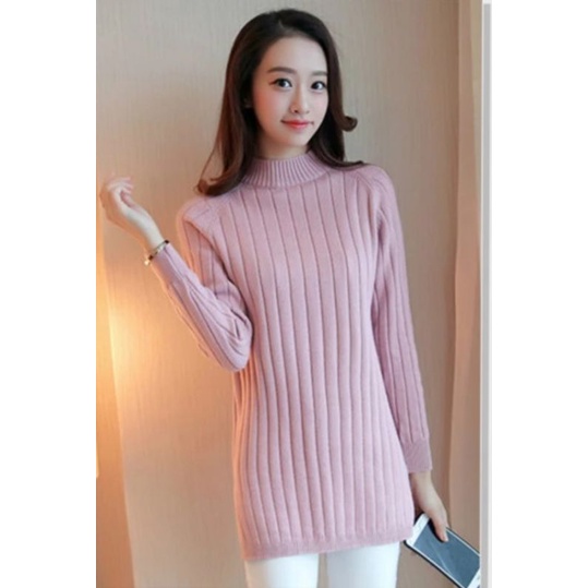 SN - Tunik Rajut turtleneck fullover