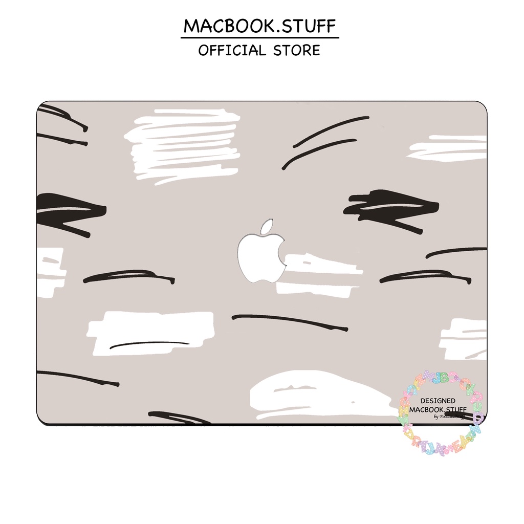 MACBOOK Case CUSTOM LINE BRUSH DESIGN NEW AIR PRO RETINA 11 12 13 14 15 16 INCH NON /  WITH CD ROOM / TOUCHBAR / TOUCH ID / M1 2020 2021 2022