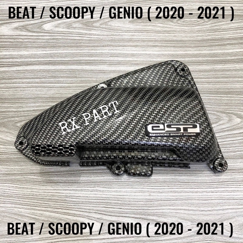 Cover filter/ tutup hawa beat Deluxe  / genio / scoopy 2020 - 2021 - 2022 carbon / karbon