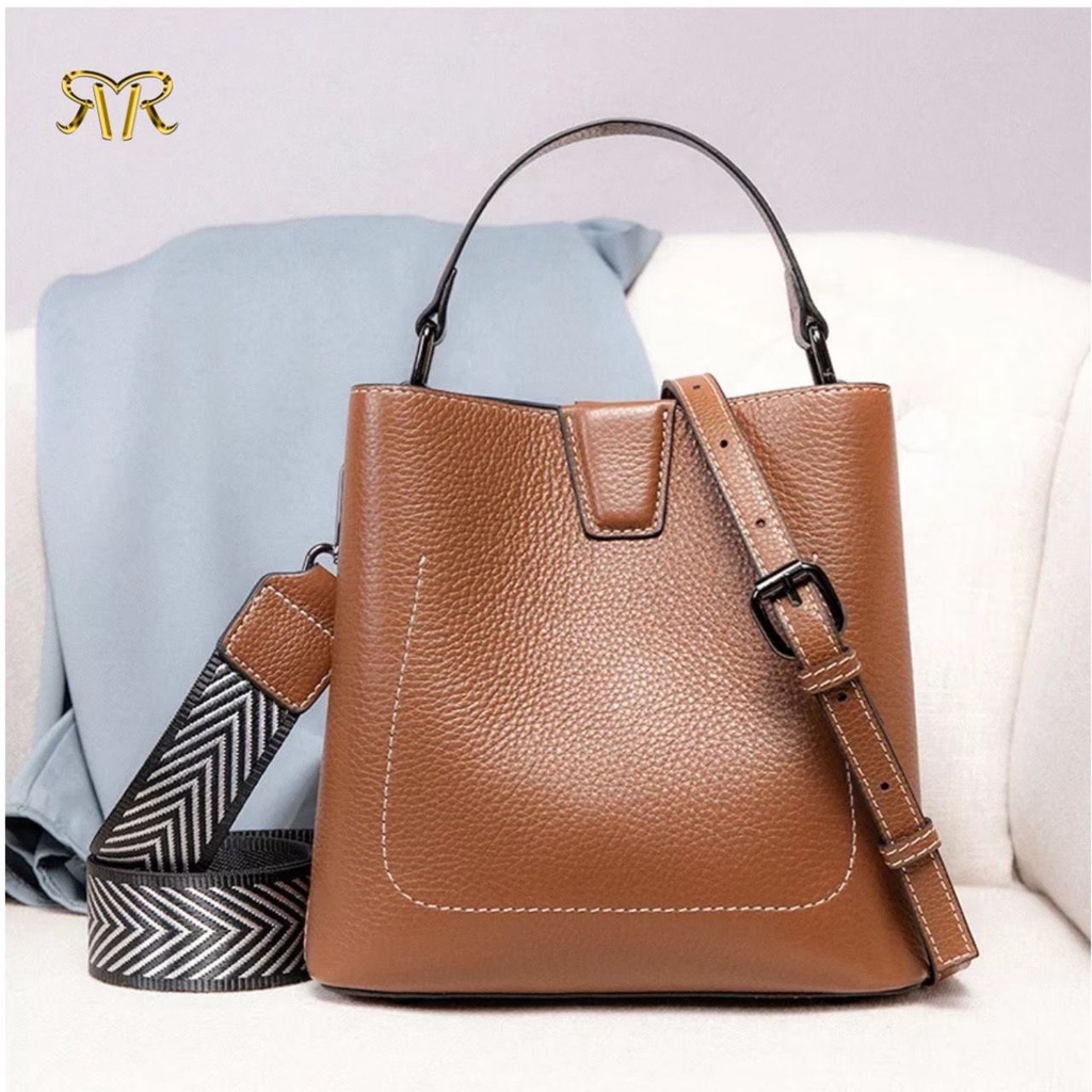 SHELLA 2 IN 1 TALI - TAS SELEMPANG SLING BAG WANITA KEREN MODIS MANIS CANTIK FEMINIM BUCKET POLOS PESTA