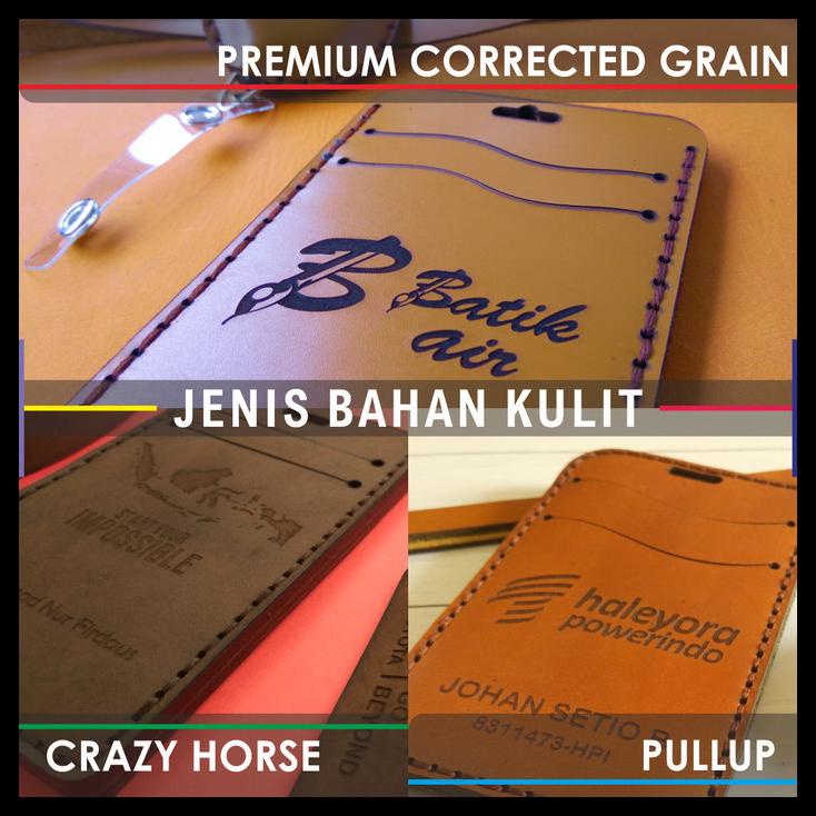 

BEST SELLER !!! CUSTOM ID CARD HOLDER KULIT NAME TAG LIPAT ASLI FLIP MAGNET PREMIUM TERLARIS