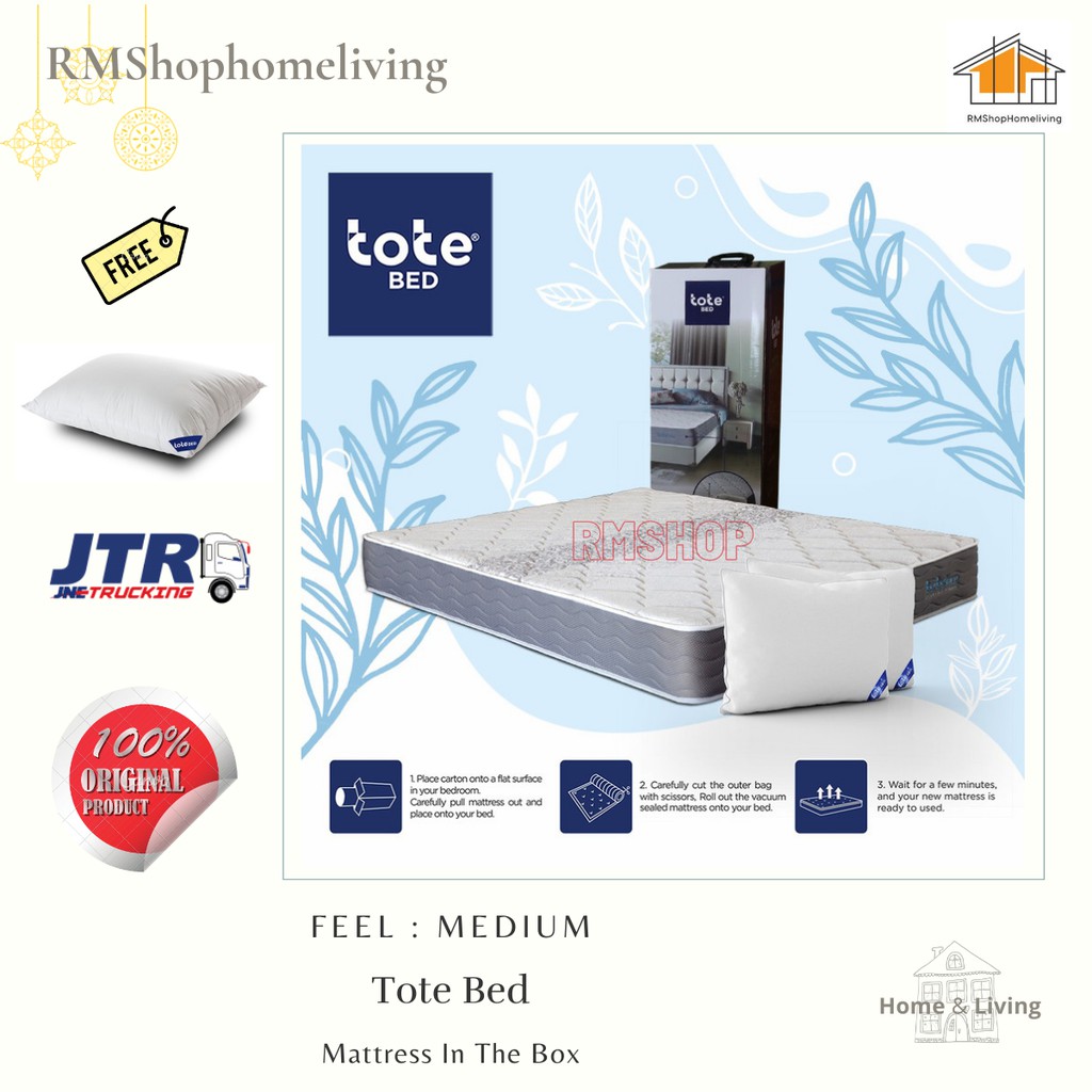 Kasur Spring Pocketed TOTE Bed / Matras / Kasur In The Box TOTE