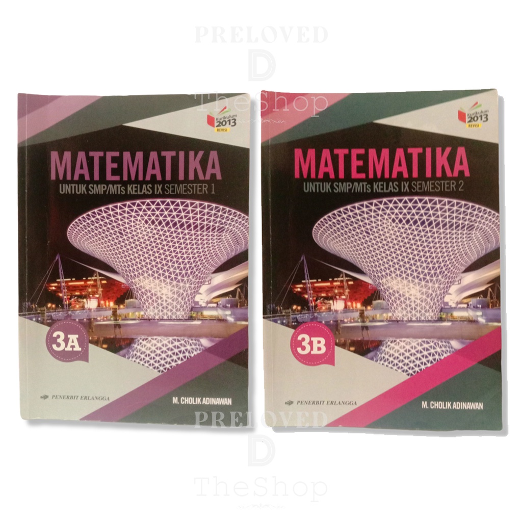 Jual Buku Cetak Matematika 3A 3B SMP Kelas 9 Kurikulum 2013 Revisi ...