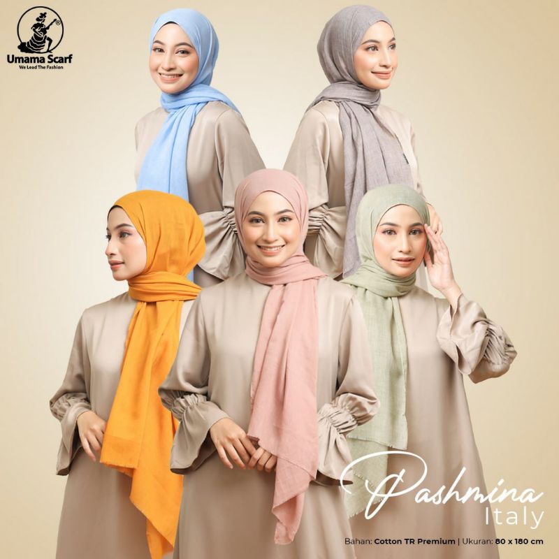 pashmina Italy / pashmina cotton /TR premium/ pashmina polos / umama