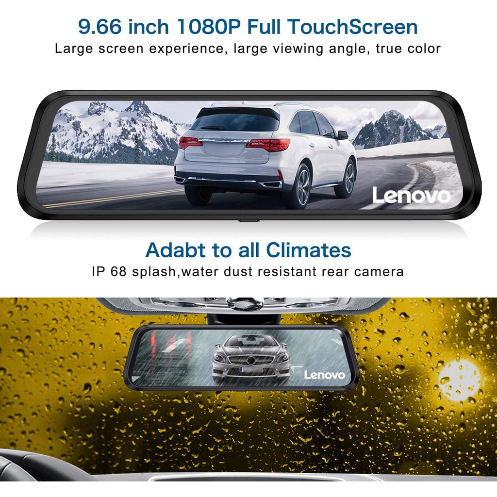 Lenovo V7 AHD Dual Camera Dashcam Car DVR Camera Mobil-3