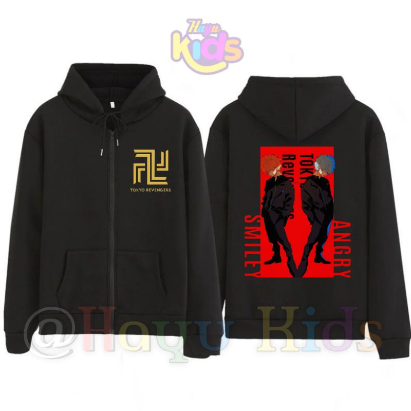 Jaket Zippper Anak Laki laki Anime Tokyo Revengers Smiley and angry 276 - Hayu Kids