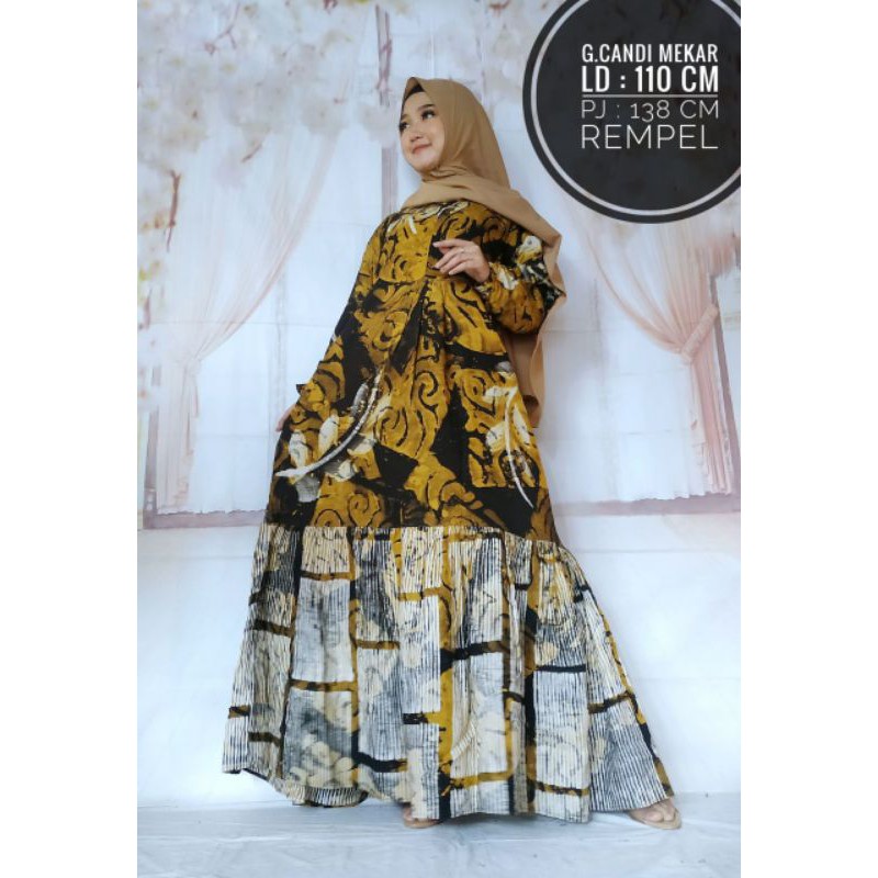 gamis candi mekar batik Pekalongan code dp