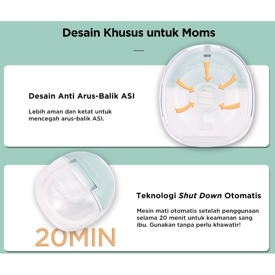 Mooimom Wireless Electric Breast Pump M3