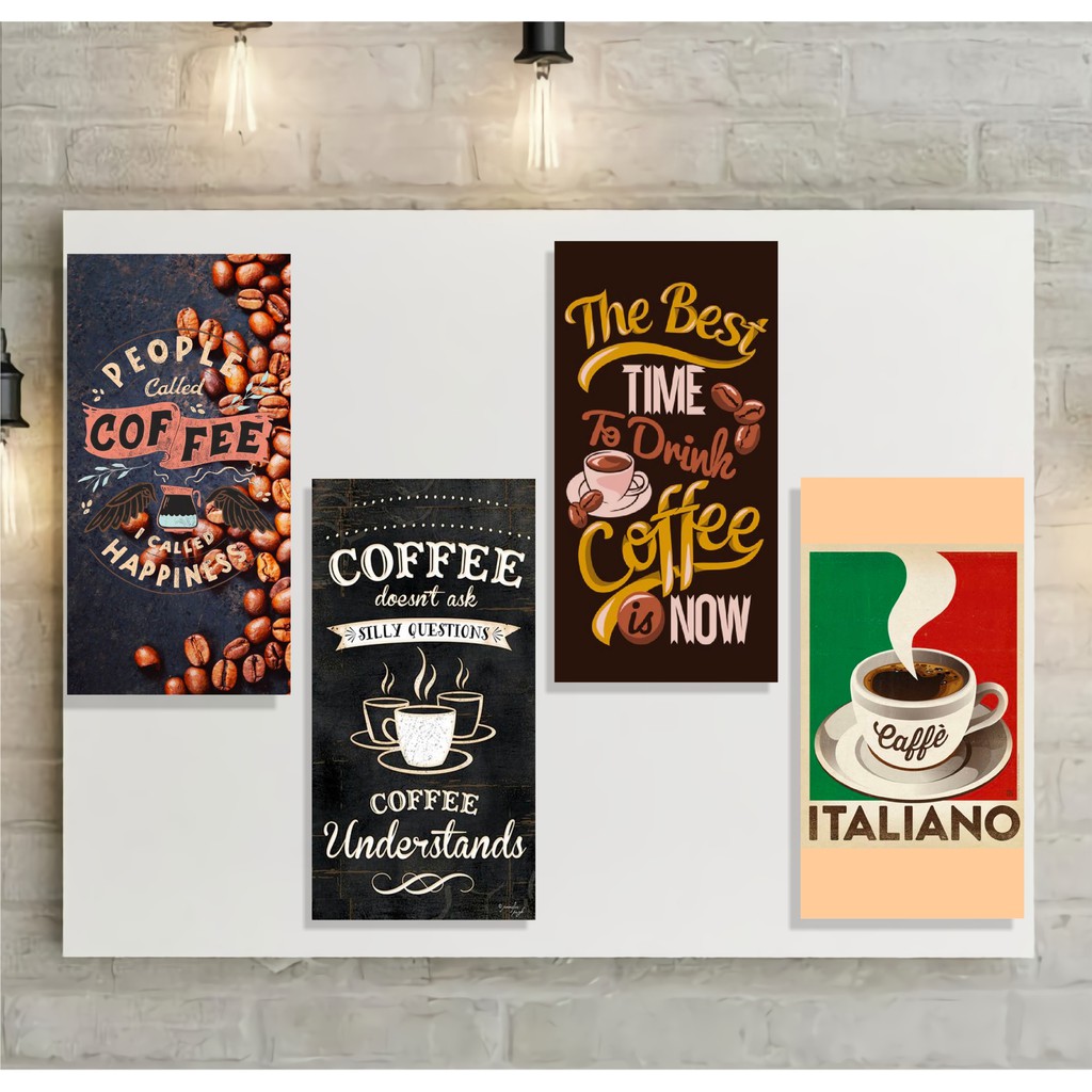 Pajangan Hiasan Dinding 15 x 30 Quotes Quotes Poster Dekorasi Cafe