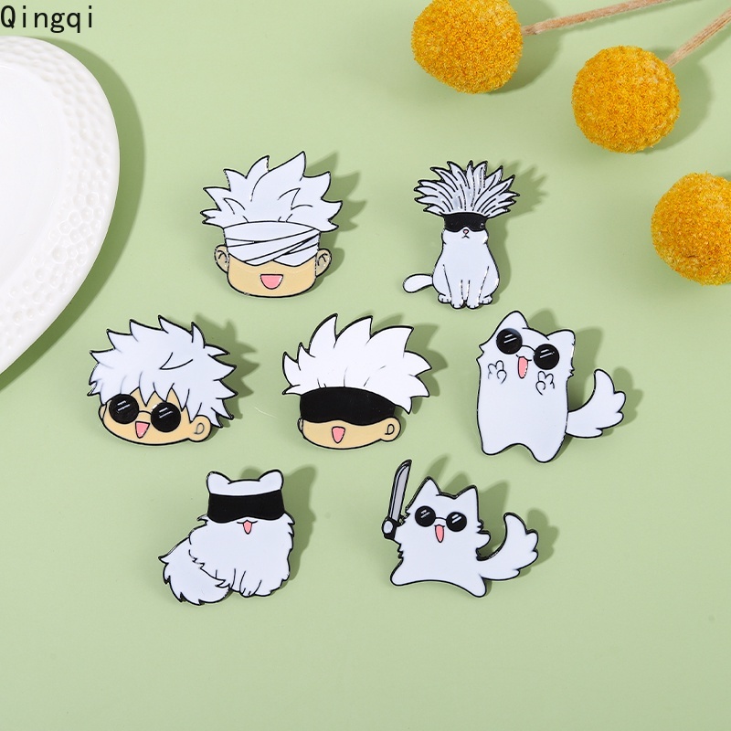 Bros Pin Enamel Desain Kartun Anime Komik Jujutsu Kaisen Gojo Satoru Untuk Aksesoris Pakaian