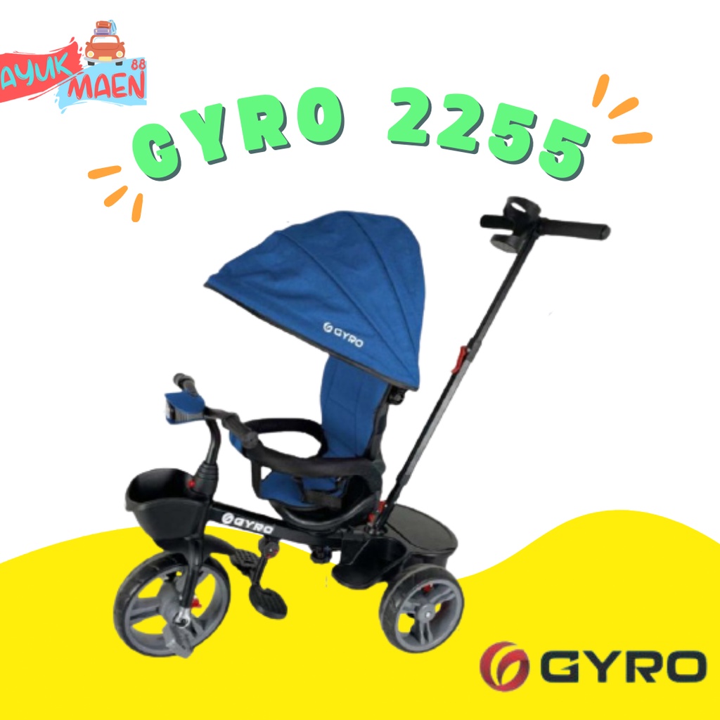 Maenan Anak Sepeda Stroller GYRO 2255 - Mainan Sepeda Roda Tiga Stroller