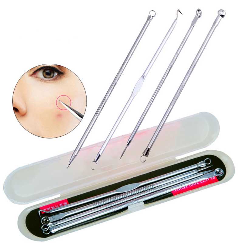 Set Alat Pencet Jerawat Komedo 3in 1 Pimple Extractor /Alat Pembersih Komedo Jerawat Blackhead 3 PCS / Pinset Jarum Penghilang Pencabut Komedo Jerawat Kotoran Perawatan Wajah Stainless Steel / Alat Pemencet Pencabut Jerawat Face Care Murah Original