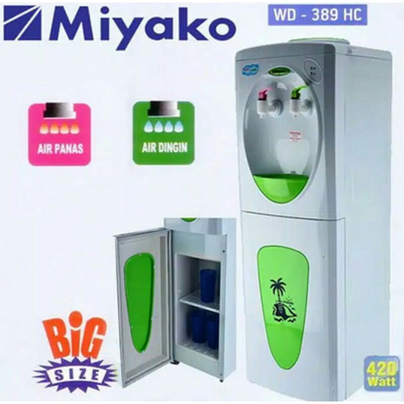 DISPENSER WD-389 HC HOT & COOL MIYAKO / DISPENSER AIR MINUM MIYAKO WD 389 HC / MIYAKO WD389HC